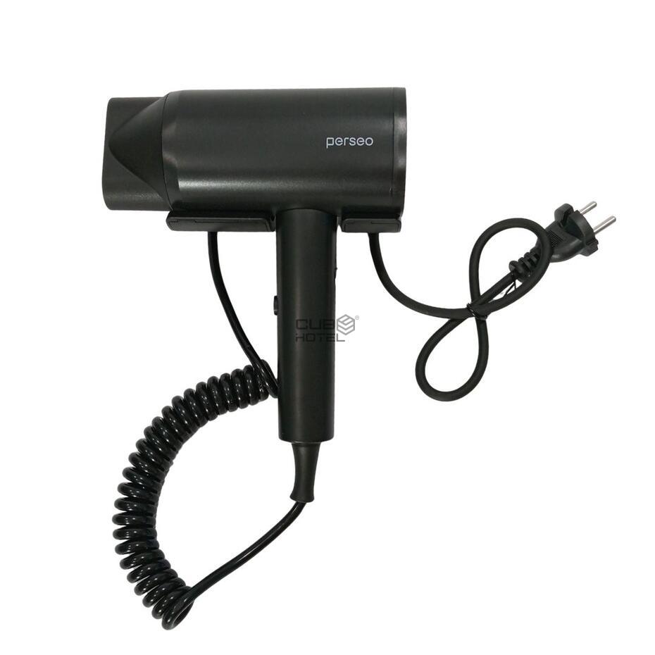 Black Wall-Mounted Hair Dryer 1600W ZEUS